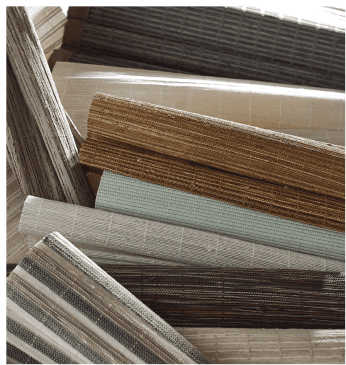 A close up of many different types of wood