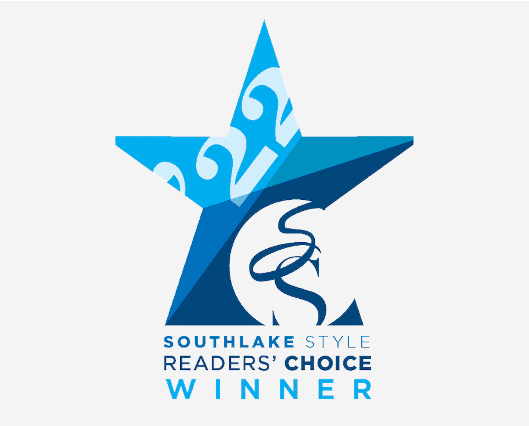 A star with the words " southlake style readers ' choice winner."