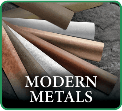 A collection of metal sheets and rolls.