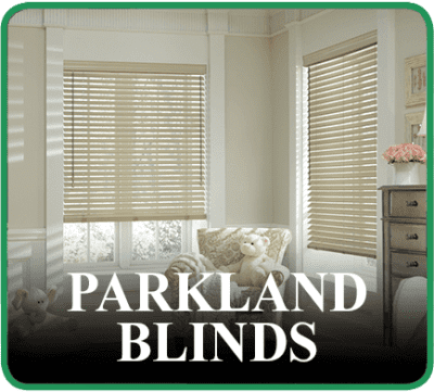A room with many different types of blinds.