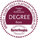 A seal that says degree from hunter douglas institute.